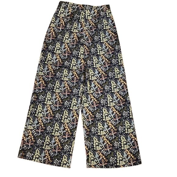J. Crew Point Sure Jungle Print Crepe Wide Leg Pant size 6 - Picture 4 of 12